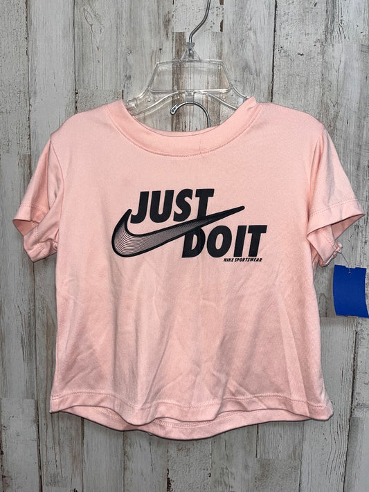 PEACH NIKE LOGO 2PC DRY FIT SET, GIRL 4T