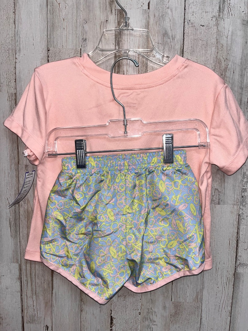 PEACH NIKE LOGO 2PC DRY FIT SET, GIRL 4T