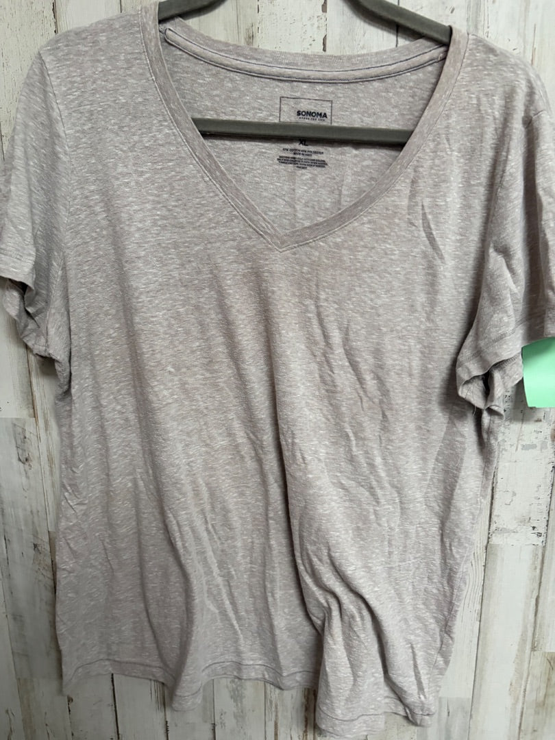 TAN SONOMA HEATHERED TEE, LADIES XL