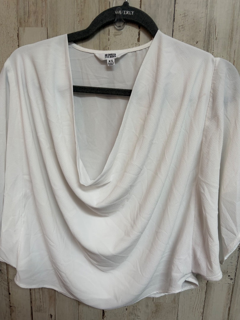 WHITE BB DAKOTA DRAPE BLOUSE, LADIES XS