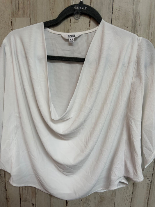 WHITE BB DAKOTA DRAPE BLOUSE, LADIES XS