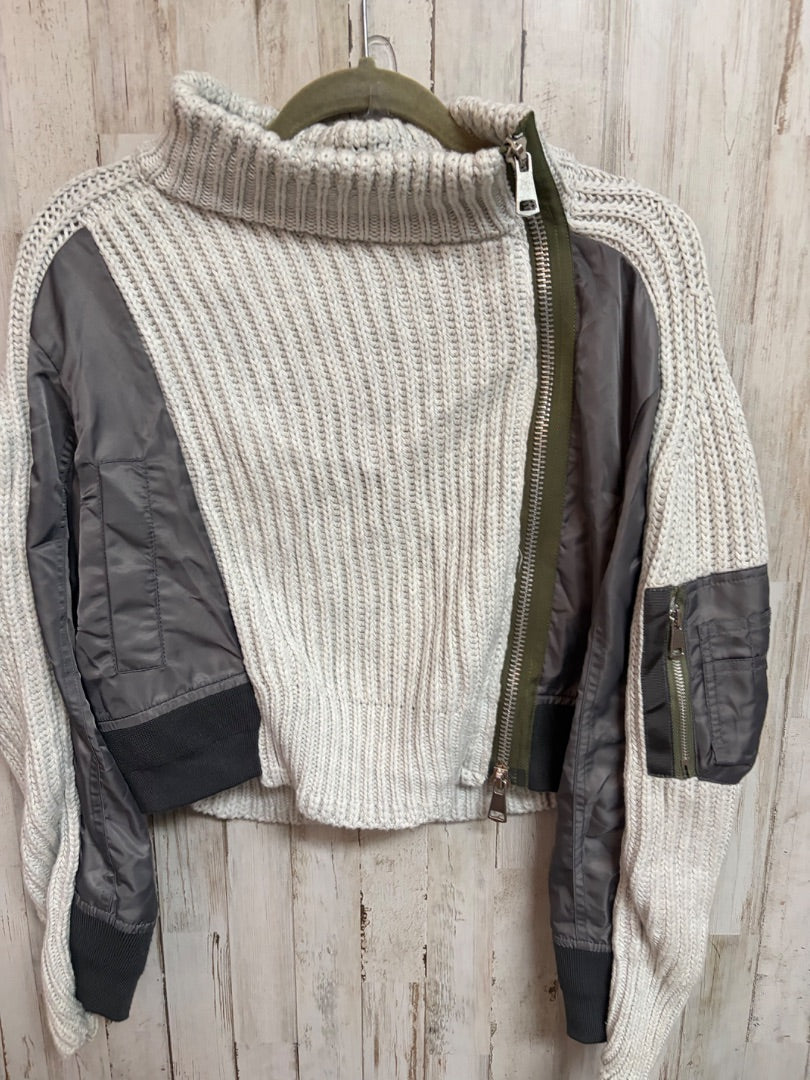 GREY DEAR JOHN KNIT ZIP JACKET, LADIES XS