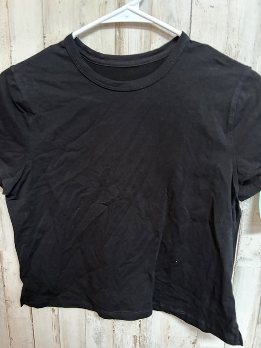 BLACK  BASIC COTTON TEE, LADIES S