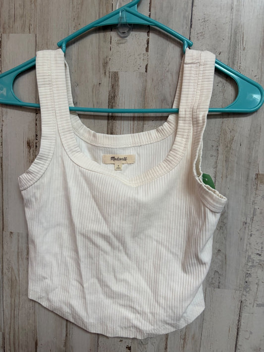 IVORY MADEWELL RIBBED CROP TANK, LADIES S