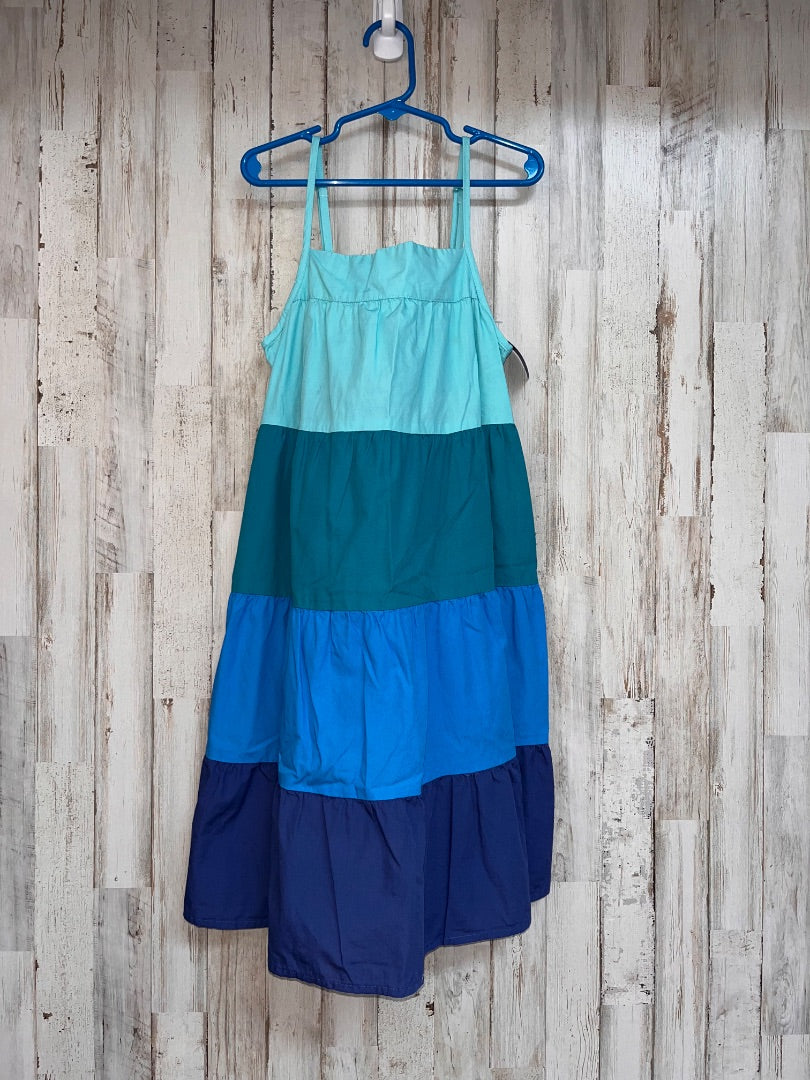 TEAL WONDER NATION TIER SUN DRESS, GIRL 7/8