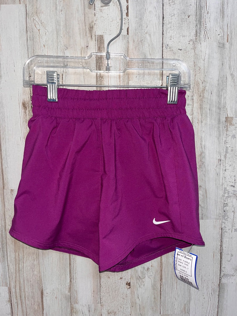 PURPLE NIKE DRY FIT SHORTS, GIRL 7