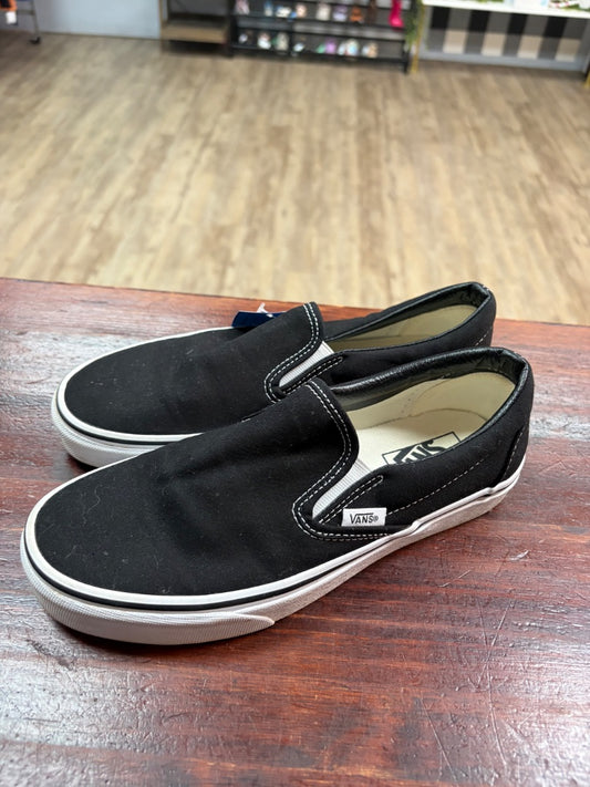 BLACK VANS SLIP ON SNEAKERS, SHOES A8.5