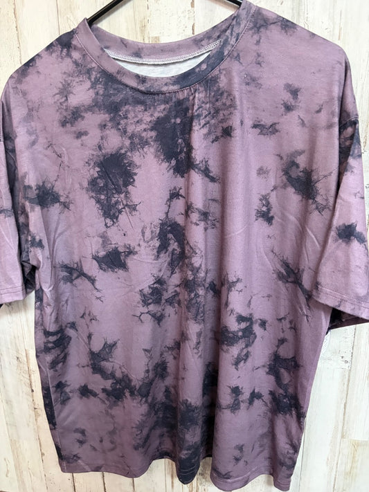 BLACK/PURPLE SHEIN DYE TEE, LADIES S