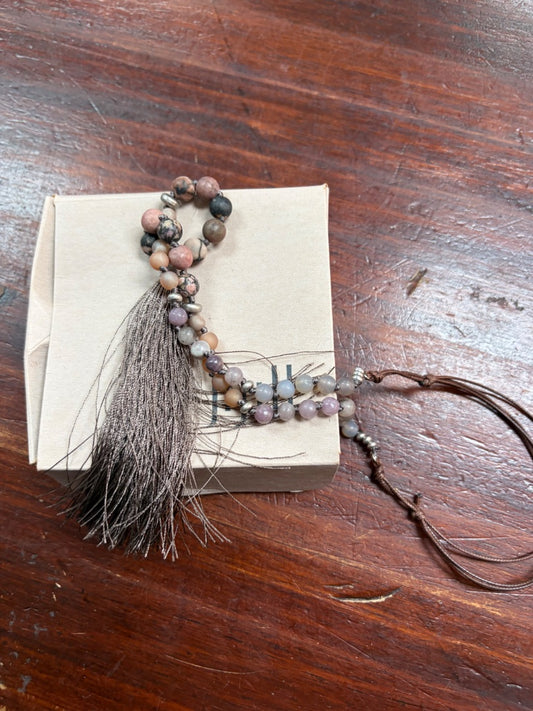 BROWN J JILL TASSLE BEADED NECKLACE
