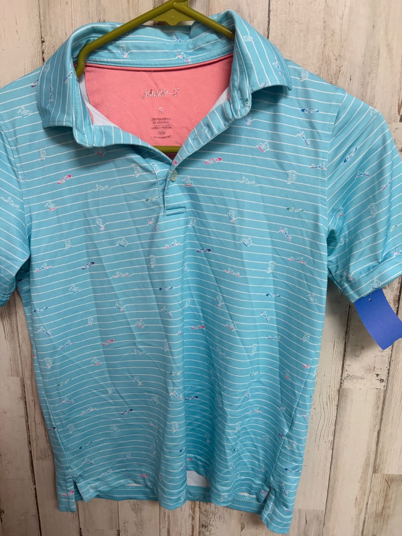 BLUE JOHNNIE-O SURF DRY FIT POLO, BOY 8