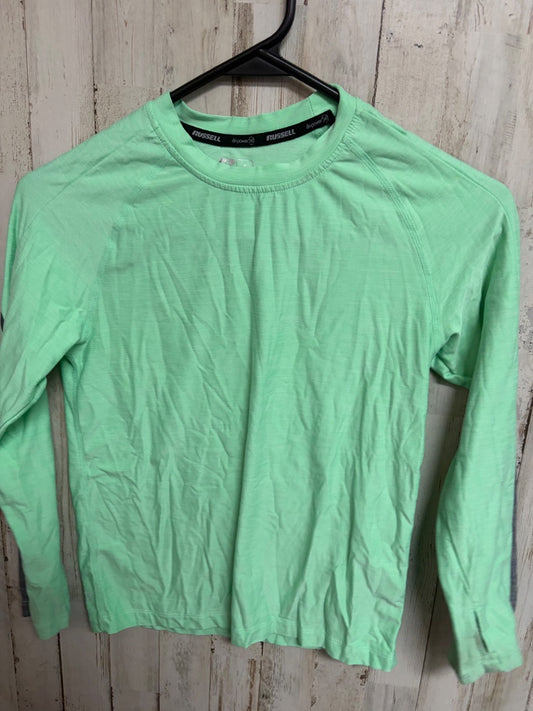 GREEN RUSSEL DRY FIT LONG SLEEVE, BOY 8