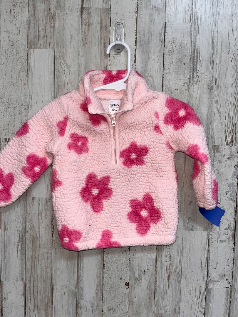 PINK CARTERS Sherpa floral pullover, GIRL 12M