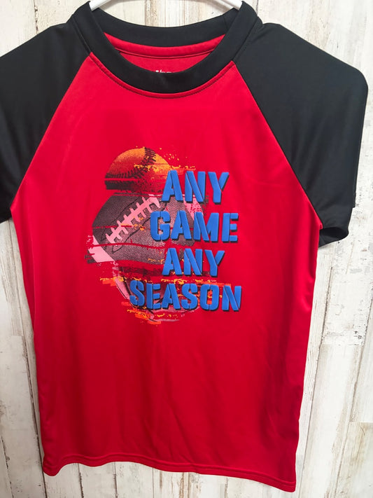 RED BCG ANY GAME DRY FIT TEE, BOY 10/12