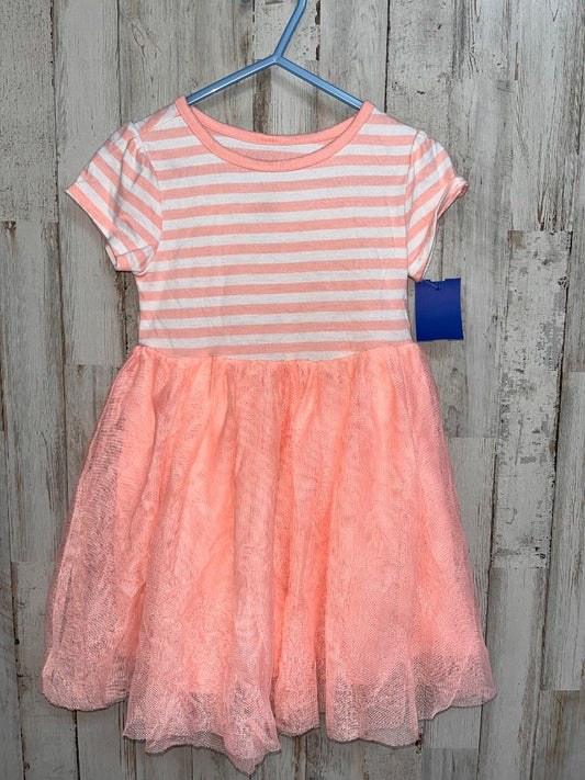 CORAL WONDER NATION STRIPE TUTU DRESS, GIRL 3T