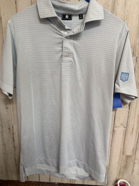 BLUE FJ DRY FIT STRIPE POLO, BOY ADULT S