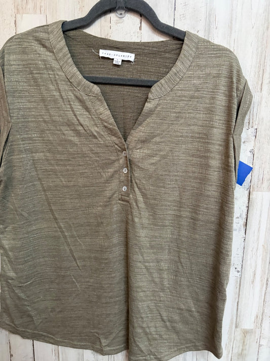 OLIVE JANE + DELANCEY HEATHERED BUTTON TOP, LADIES L