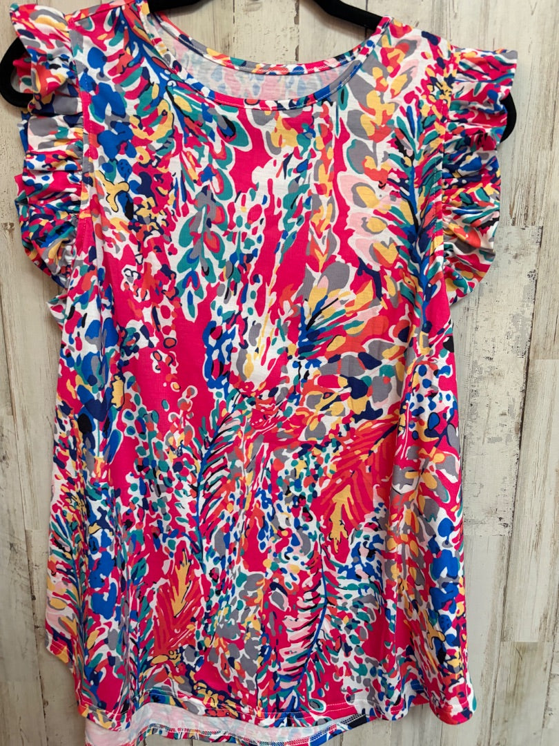 PINK  PRINTED TOP, LADIES L