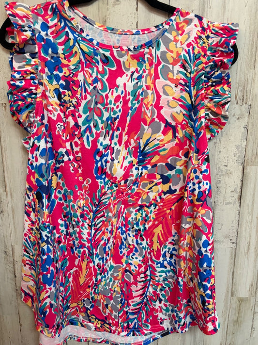 PINK  PRINTED TOP, LADIES L