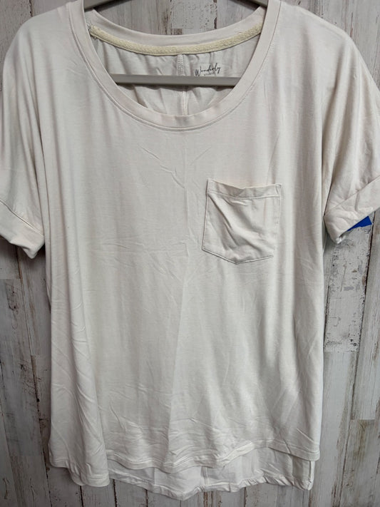 CREAM WONDERLY SOFT POCKET TOP, LADIES L