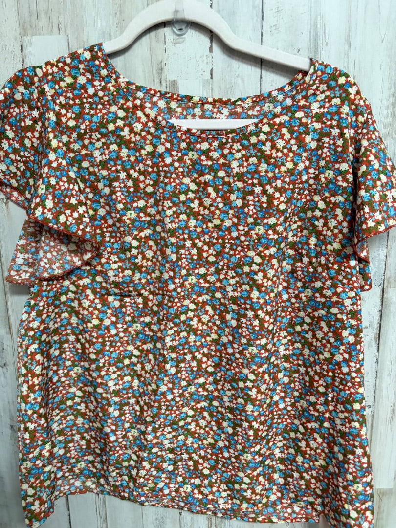RUST EMERY ROSE FLORAL TOP, LADIES XL