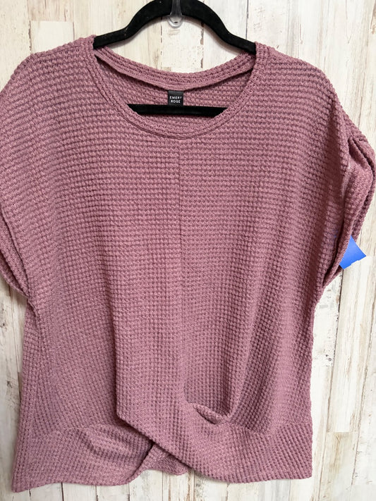 PURPLE EMERY ROSE KNIT TWIST TOP, LADIES XL