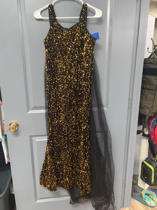 BLACK SHEIN SEQUIN DRESS, GIRLS 12