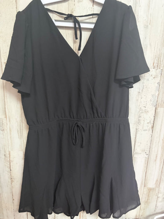 BLACK GB GIRLS SHEER TIE ROMPER, GIRLS 12/14