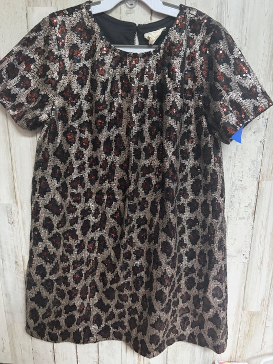 BLACK HAYDEN GIRLS SEQUIN LEOPARD DRESS, GIRLS 11/12