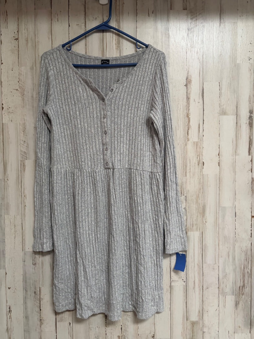 GREY ART CLASS RIBBED KNIT DRESS, GIRLS 14/16