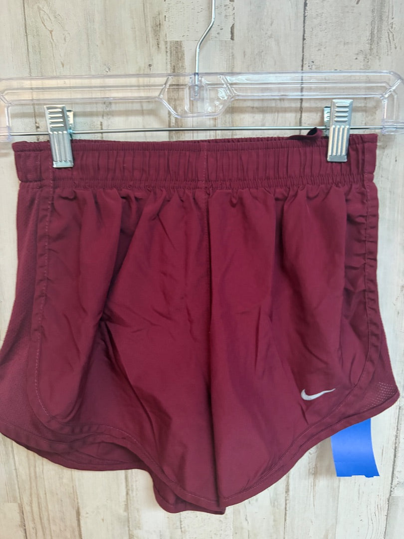 MAROON NIKE DRY FIT SHORTS, LADIES XS