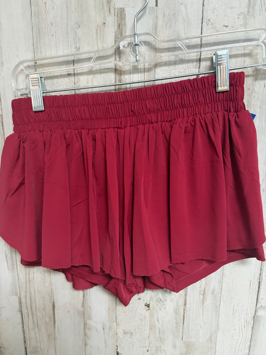 MAROON BLAOSN FLUTTER SHORTS, LADIES M