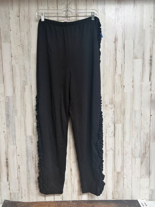 BLACK TOUCH RUFFLE TRIM PANTS, LADIES 2X