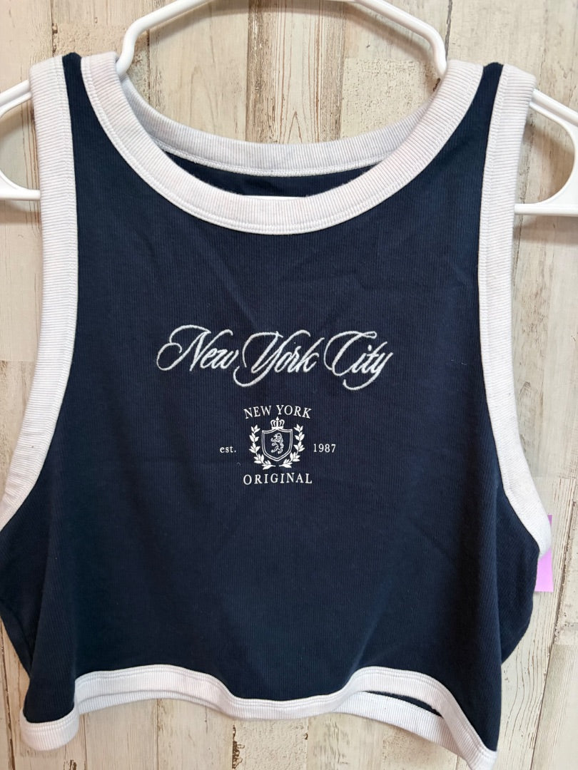 NAVY AEROPOSTALE NYC RIBBED CROP TANK, LADIES XL