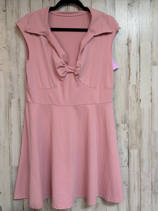 BLUSH PINK SHEIN COLLAR DRY FIT DRESS, LADIES XL
