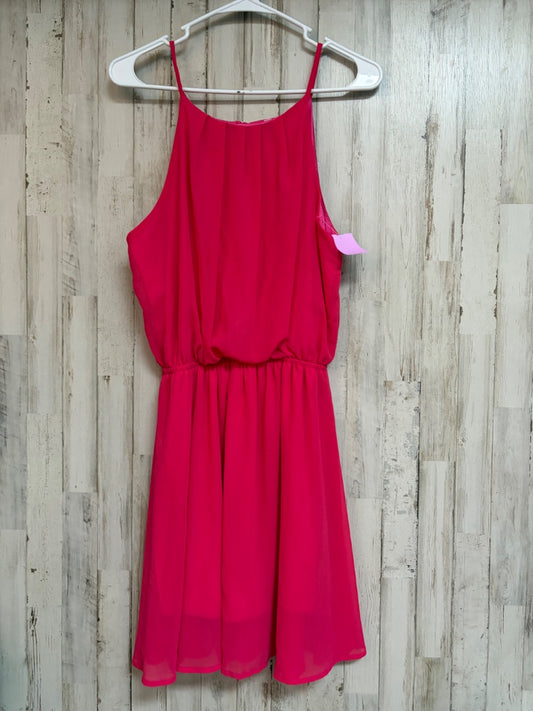 BRIGHT PINK JJ PERFECTION SLEEVELESS FLOWY DRESS, LADIES XL