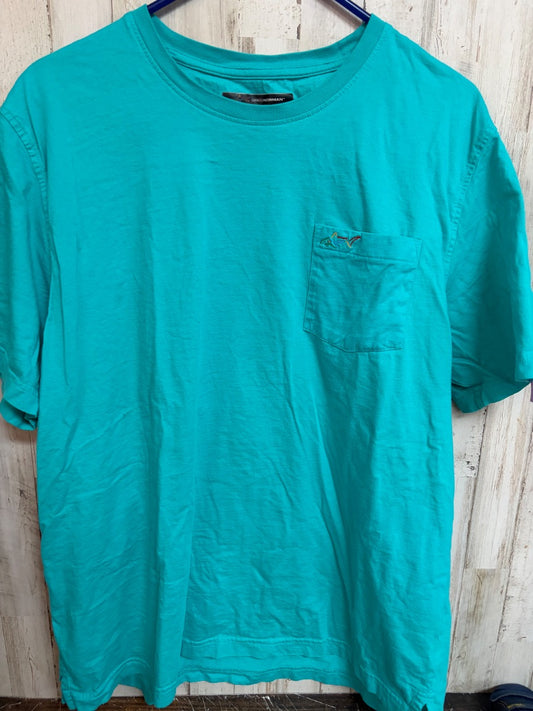 TEAL GREG NORMAN LOGO POCKET TEE, LADIES XL