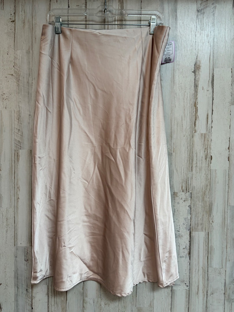 PALE GOLD  SILKY SKIRT, LADIES XL