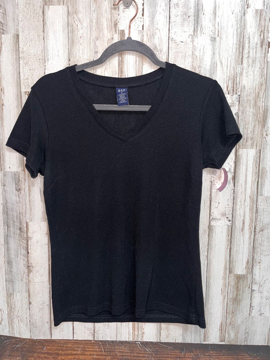 BLACK GAP V NECK TEE, LADIES M