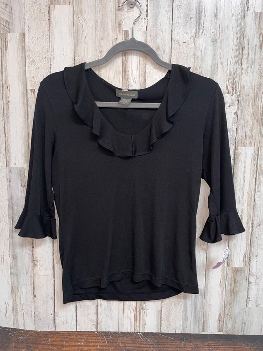 BLACK BANANA REPUBLIC RUFFLE NECK BLOUSE, LADIES M