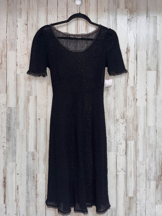 BLACK BETSEY JOHNSON SHEER TEXTURED DRESS, LADIES L