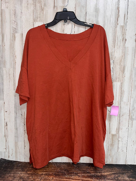RUST  NEW 2PC V NECK SET, LADIES 2X