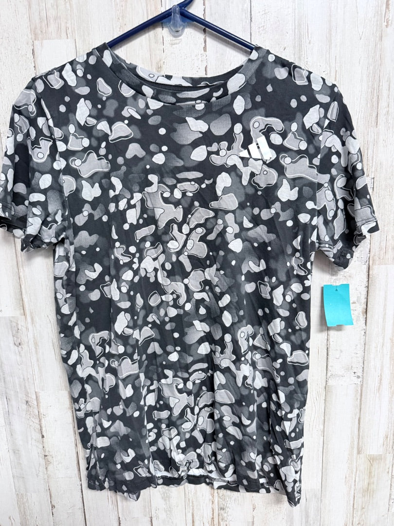 GREY ADIDAS PATTERNED LOGO TEE, BOY 18/20