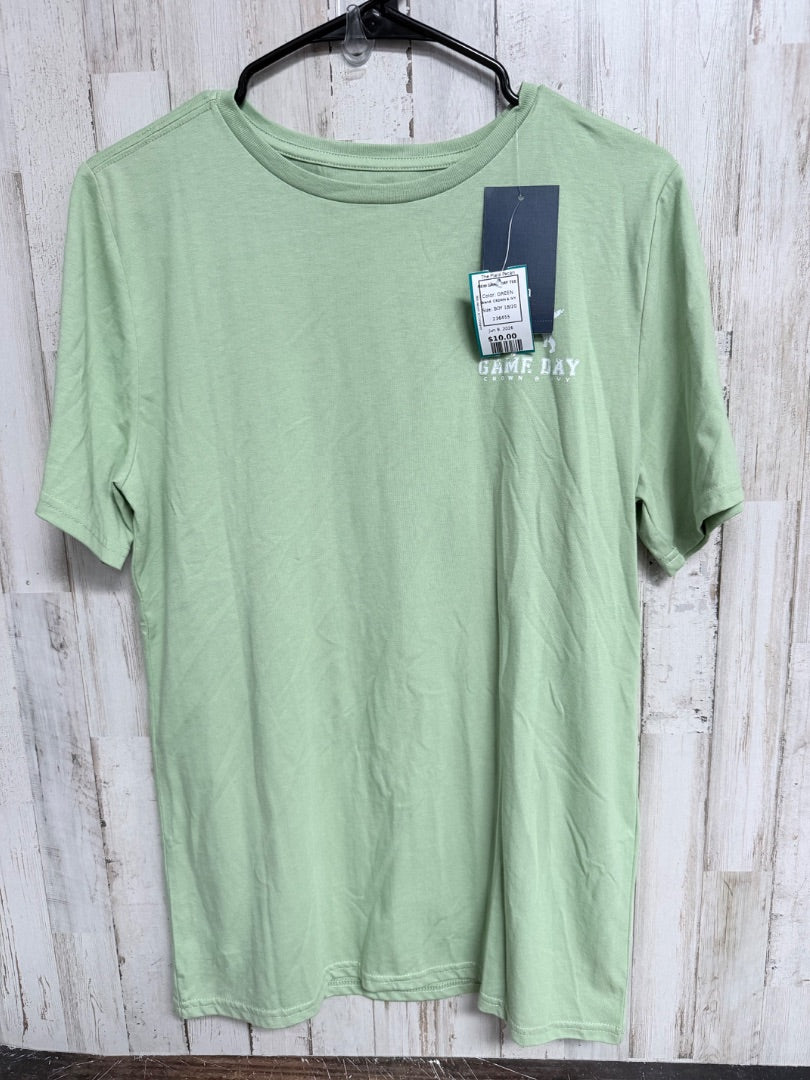 GREEN CROWN & IVY NEW GAME DAY TEE, BOY 18/20