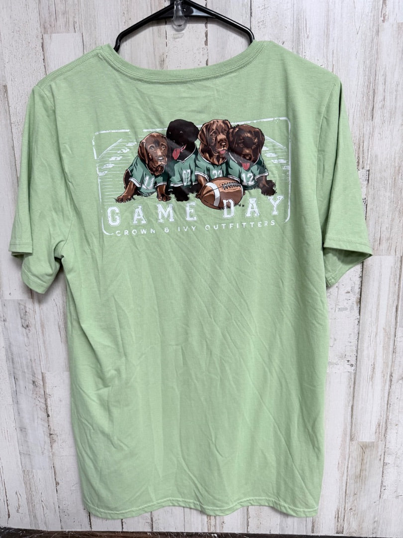 GREEN CROWN & IVY NEW GAME DAY TEE, BOY 18/20