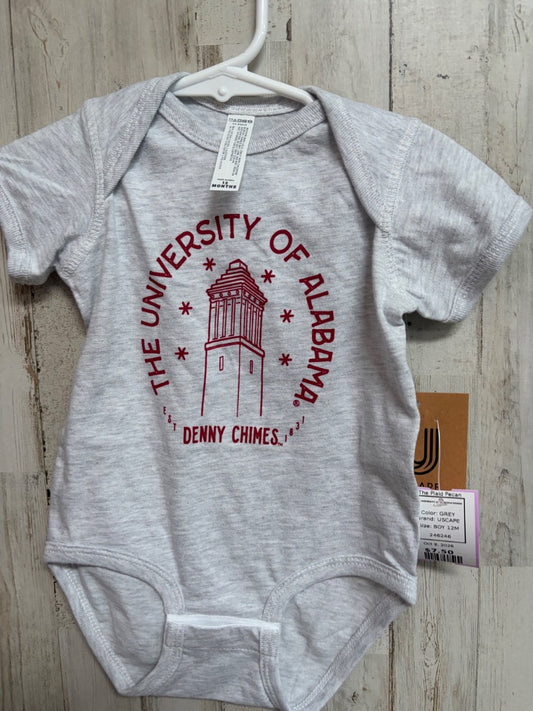GREY USCAPE NEW UNIVERSITY OF ALABAMA ONESIE, BOY 12M