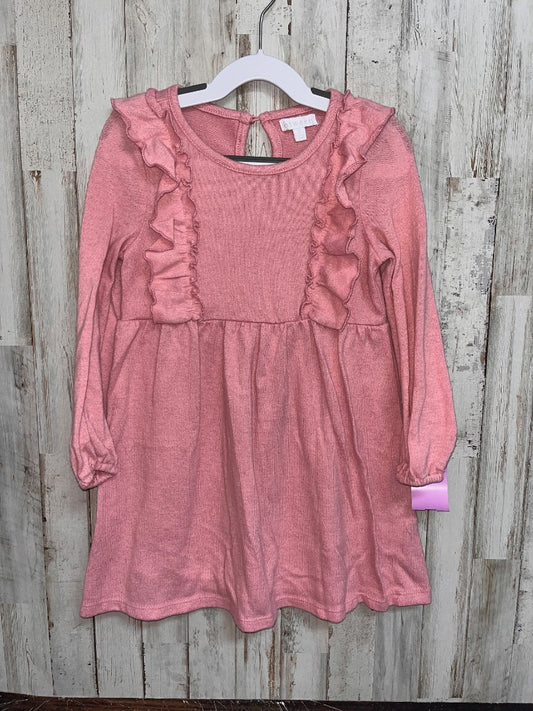 PINK BTWEEN SOFT RUFFLE DRESS, GIRL 5T