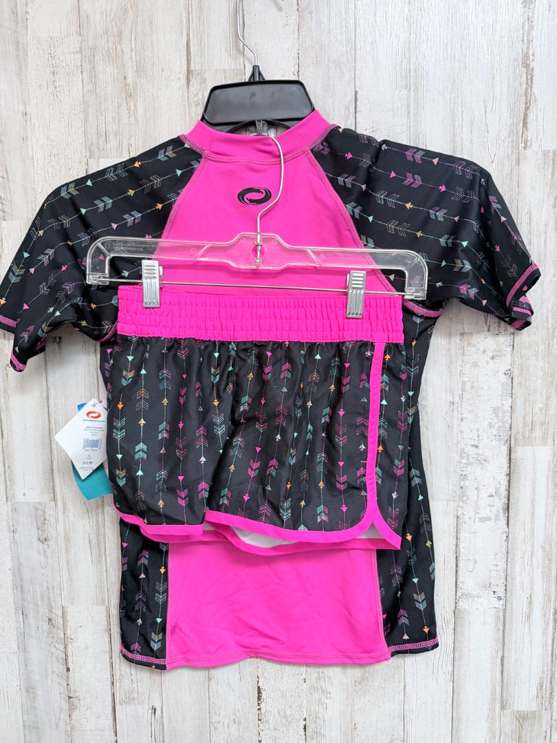 pink/black O'RAGEOUS NEW 2pc  rashgaurd, girl 12/14