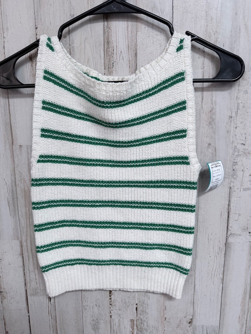 BEIGE SONG OF STYLE KNIT STRIPE TANK, LADIES XS
