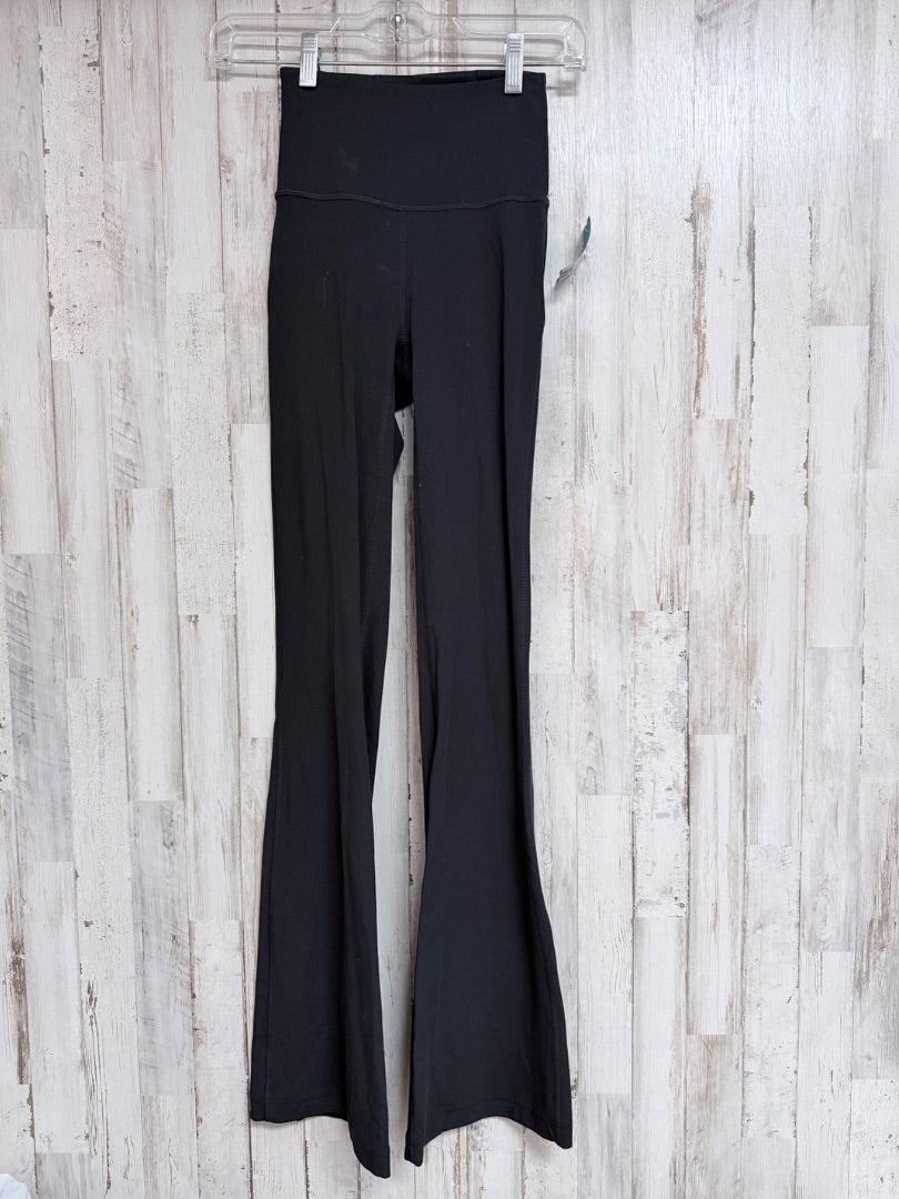 BLACK LULULEMON SZ0 YOGA FLARES, LADIES XS