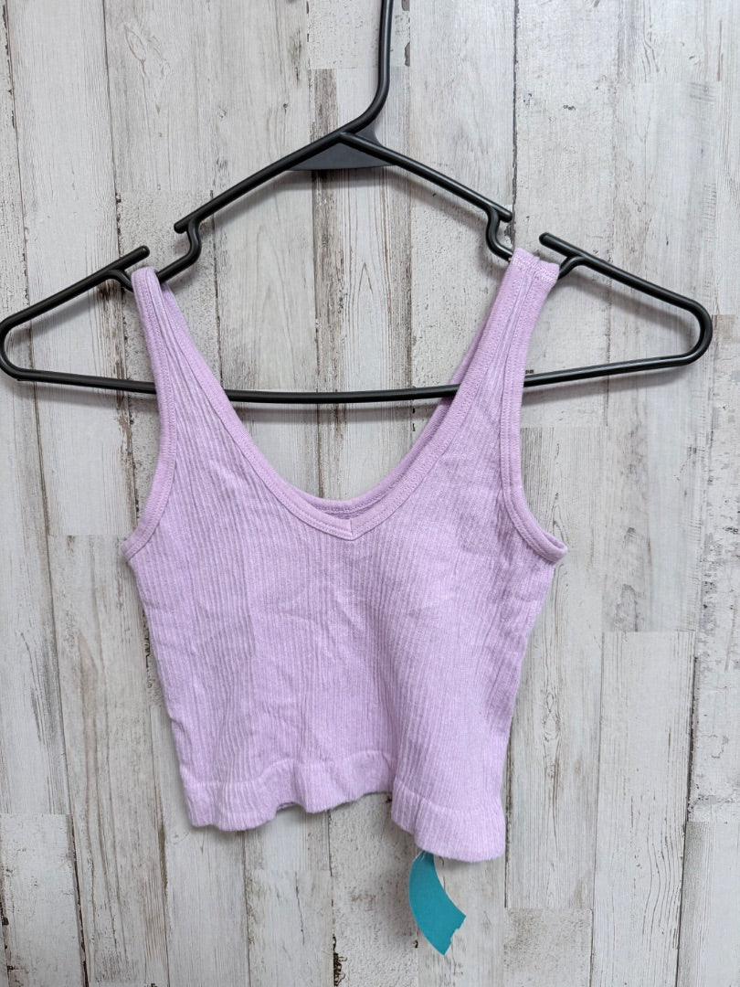 LILAC OUT FROM UNDER RIBBED CROP TANK, LADIES S